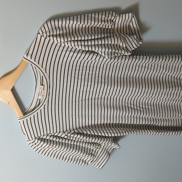 Daily Ritual Puffed Sleeves Striped Dress - Picture 3 of 8